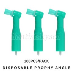 100pcs Dental Prophy Brush Cup Disposable 105° Angle Polish Brushes Green