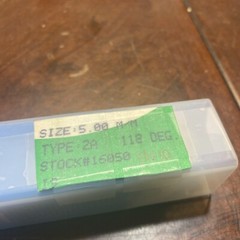 Qty.10 Precision Twist Drill 5.0mm 2A 118Deg #16050 (D7)