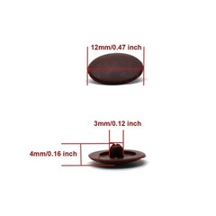 Luomorgo Home Office Screw Cap Cover Self-tapping Plastic (Brown) 100P