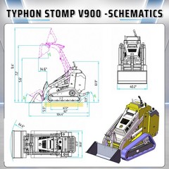 2026 TYPHON STOMP V900 1.4 Ton Track Loader Kubota D1105 25HP w 3 Pump 3 Valve