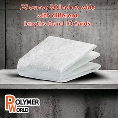 Polymer World Fiberglass .75x50x10 Yard Chopped Strand Mat for Boat, Automobiles