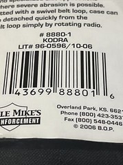 UNCLE MIKE’S LAW ENFORCEMENT #8880-1 KODRA UNIVERSAL RADIO CASE Fitted Size 1