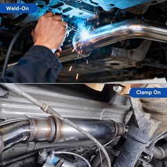 2.5″ Performance Muffler Stainless Steel Straight-Through | Universal Fit Exh…