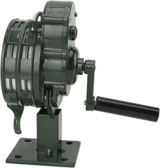 BASE MOUNT LOUD! HAND CRANK MANUAL OPERATED AIR RAID ALARM METAL PORTABLE SIREN