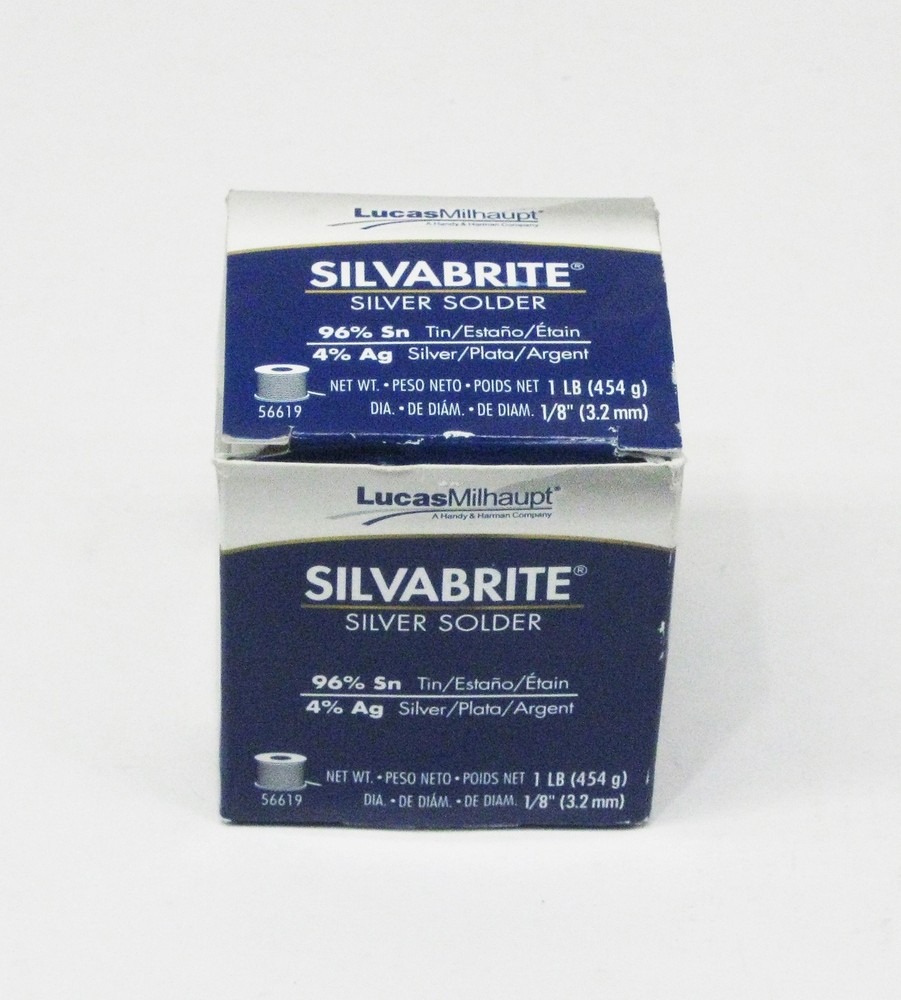 56619 Lucas Milhaupt Wolverine Silvabrite 1/8″ x 1lb 4% Silver 96% Tin Solder