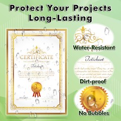 55 PK Koala Permanent Self-Adhesive Laminating Sheets 9 x 12 Clear Overlay Film