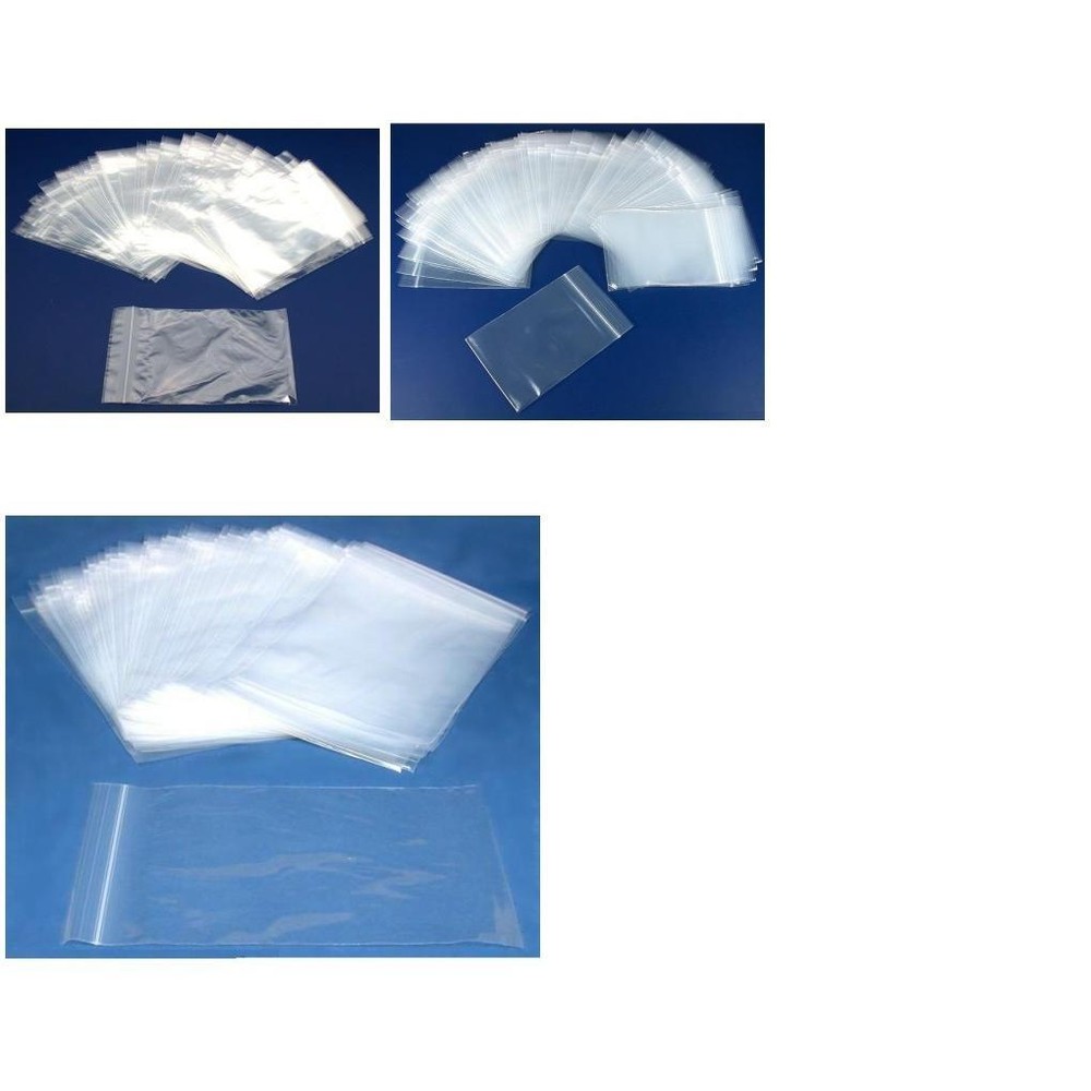 Resealable Reclosable Clear Plastic 2 Mil Bags 4″x6″ & 3″x4″ & 6″x9″ Kit 300 Pcs