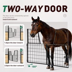 Heavy Duty Horse Stall Gate 49″X 42″ Yoke Stall Guards For Horse Thickness Frame
