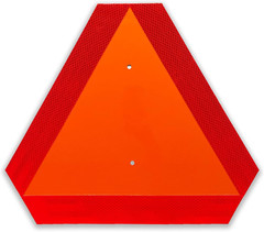 Slow Moving Vehicle Triangle Sign, Plastic Farm Triangle Safety Sign, SMV Sign,