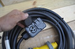 CAROL 10/3 EXTENSION CORD QUAD BOX ULTRA FLEX L5-20P AND PIGTAIL USA MADE