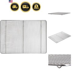 Wire Sheet Pan Grate/Cooling Rack, Chrome Plated, 2/3 Size / 14″ x 20″