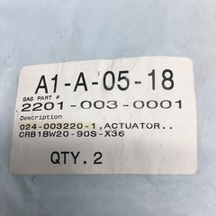2 TEL 024-003220-1 ACTUATOR..CRB1BW20-90S-X36, SMC, 2201-003-0001, 153917