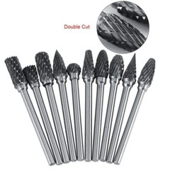 10pc/Pack Rotary Burrs Rotary Files Drill Bits Tungsten Carbide Alloy Rotary Bit