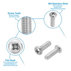 Phillips Pan Head Screws, 15 Pcs M5-0.8 x 16mm 304 Stainless Steel Screw