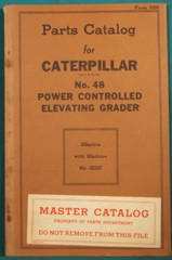 CAT CATERPILLAR NO. 48 ELEVATING GRADER PARTS MANUAL BOOK S/N 4E227-UP
