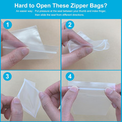 5”X 7”, (Pack of 100) 2 Mil Thick Clear Plastic Reclosable Zip Poly Bags With