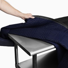 Moving Blankets 80″ x 72″ Pro Economy – 12 Pack – Black Shipping Furniture Pads