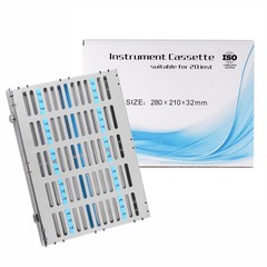 135°C Autoclavable Dental Sterilization Cassette Rack Box for 20 Grid Instrument