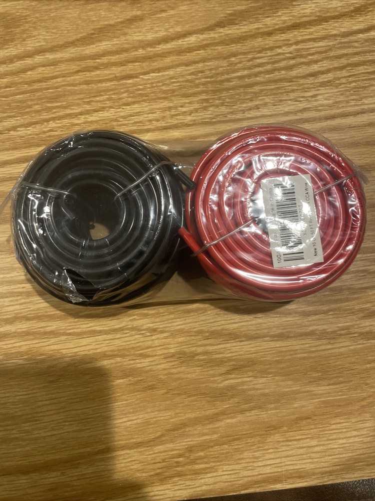 GS Power 10 Gauge Stranded Flexible Copper Clad 50 ft – 2 pack, Red-Black