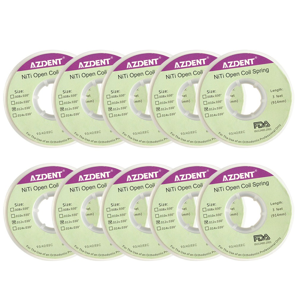 AZDENT Dental Orthodontics Niti Open Coil Springs Dia.010*/012*030″ inch 914mm