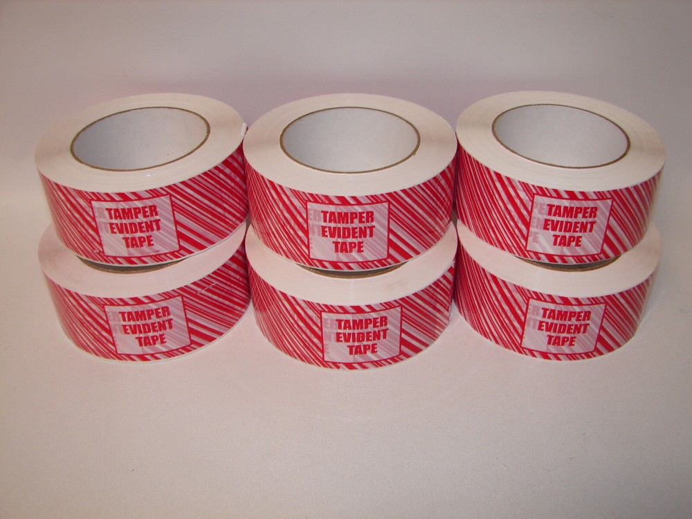 2″ x 110 yds. ‘Tamper Evident’ Print Tape Logic® Security Tape 2.5 Mil (6 PACK)