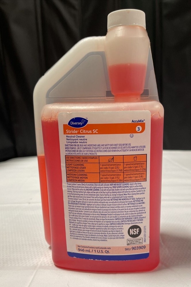 Diversey Stride Citrus SC Neutral Cleaner 903909 1qt.