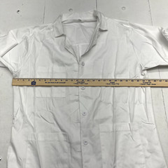 NY Three White Long Sleeve Chef Coat Unisex Adult Size X-Large NEW