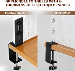 2Pcs Pegboard Desk Clamp, Pegboard Mounting Bracket, Pegboard Desktop Mount C…