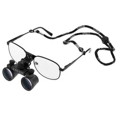 2.5X-420mm Dental Medical Binocular Loupes Metal Frame Magnifying Glasses Black