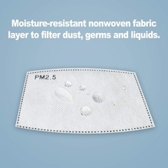 40pcs Adults Size Adaptive Activated Carbon Fabric Adult, 40 Pcs White