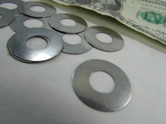 100 Pcs Steel Shim/Spacer Washers .707″ OD x .314″ ID x .010″ Thick Valving Disc