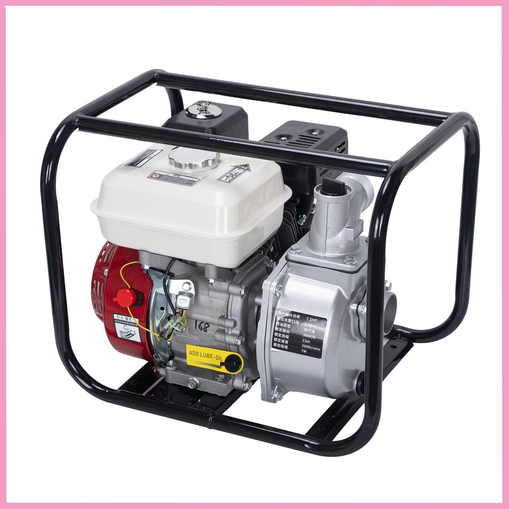 2″ 6.5 HP 4-Stroke Gasoline Semi-Trash Water Pump High-Pressure Transfer Pump