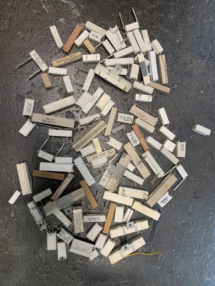 ~100 PCS Ceramic Power Resistor Assortment Various Wattages/Values Axial leads