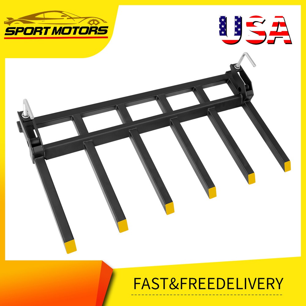 Skid Steer 21″ Fork Length Debris Clamp-On Forks 4000LBS for 60-Inch Buckets