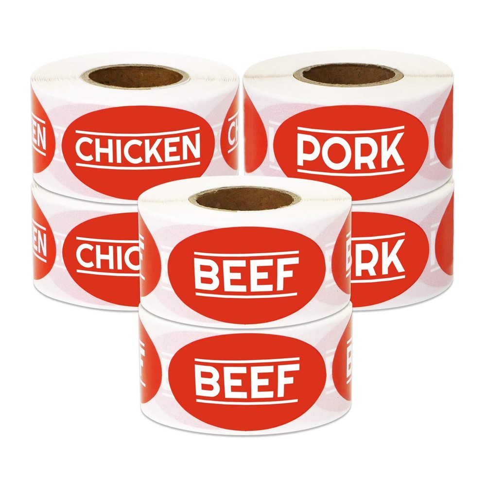 Officesmartlabels – Pork Meat Sticker Bundle For Meat Markets