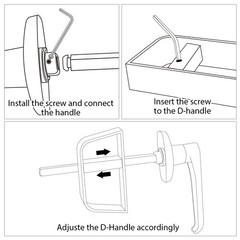 shed Door Latch shed Door Handle with 5-1/2″ Stem,shed Door Lock Matching Set…