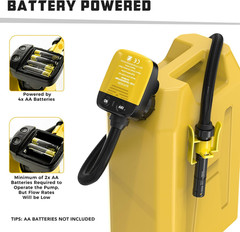BYERN AUTO Automatic Fuel Transfer Pump with Auto-Stop, 3.2 GPM Cordless Gas Can