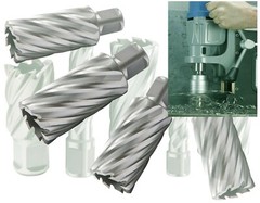 HSS Annular Cutter 1-1/4 In.x 2 In. with 3/4 In.Weldon Shank Metal Hole Cutter