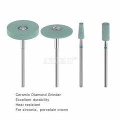 Dental Ceramic Diamond Polish Grinder Zirconia Porcelain Polisher Rubber Burs HP