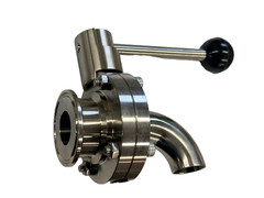 1.5″ inch 38mm (2″OD) Tri Clamp Sanitary Butterfly Valve Stainless Steel 316