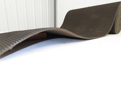 24″W x 40′ Rough Grip Top Rubber Conveyor Belt 2-Ply Black 1/4″Thick 40′ Length