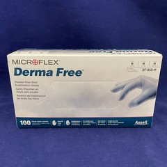 CASE OF 1000: Medium MICROFLEX Non-Latex Powder-Free Vinyl Gloves Clear DF-850-M
