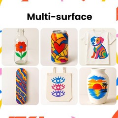 Jumbo Acrylic Paint Markers – 12 Vibrant Colors, 3-in-1 15mm Chisel Tip,