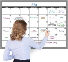 Ample Space 40″ x 28″ Laminated Dry Erase Calendar for Home, School, & Office