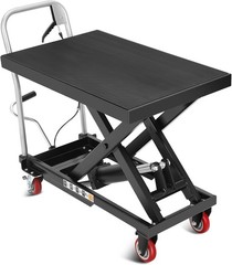 Hydraulic Lift Table Cart 1100Lbs Capacity 32″ Lifting Single Scissor Lift Table