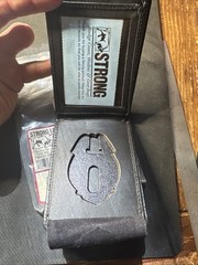 Strong Leather Co. Hidden Badge Credit Card Wallet Shape # 351