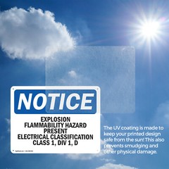 (2 Pack) Explosion Flammability Hazard Present Electrical OSHA Notice Sign Decal