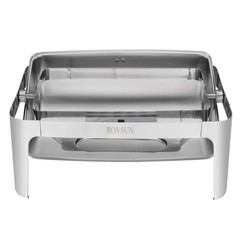 9 Quart Roll Top Stainless Steel Silver Chafing Dish Buffet Set for Weddings NEW