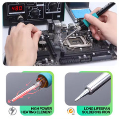 YIHUA 862D++ Soldering Station 750W Digital 2-in-1 Hot Air + Iron Rework Station