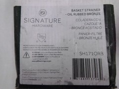 Signature Hardware Basket Strainer Oil Rubbed Bronze SH171ORB